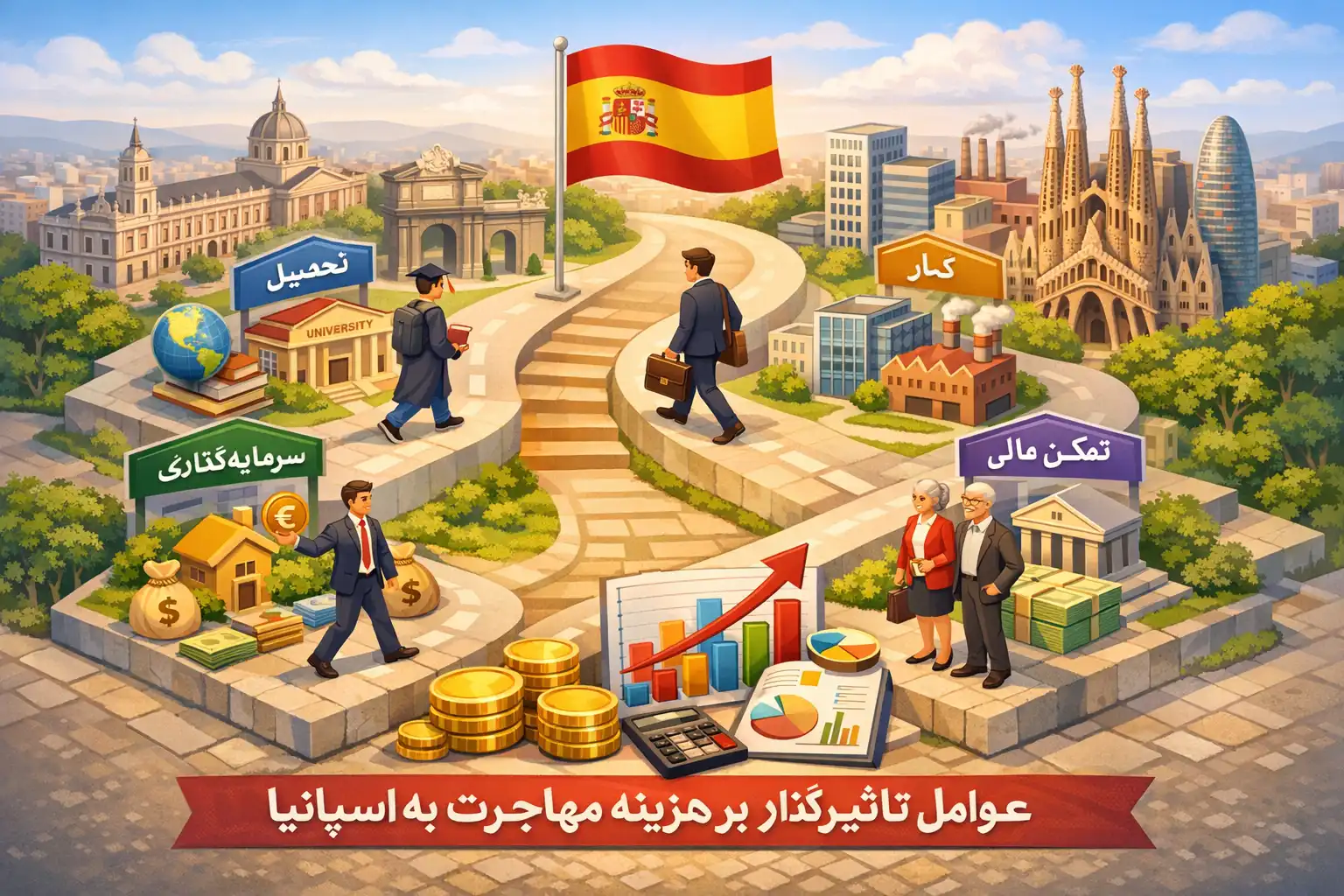 عوامل تأثیرگذار بر هزینه مهاجرت به اسپانیا