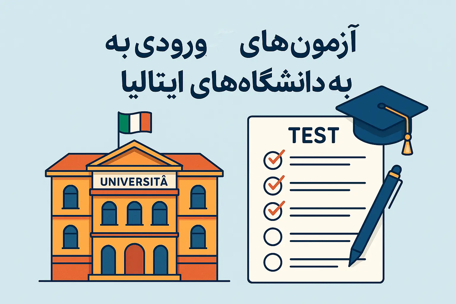 راهنمای جامع آزمون های ورودی دانشگاه های ایتالیا